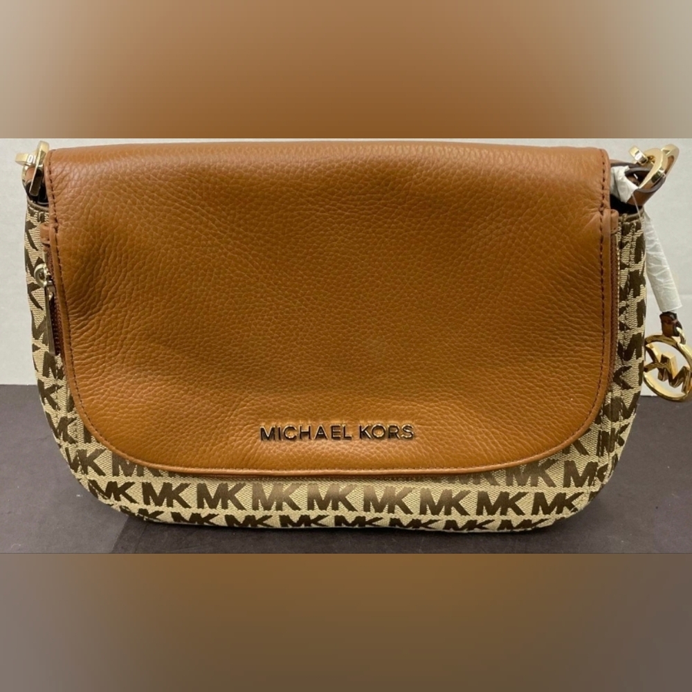 Michael Kors Brown and Tan Crossbody Bag